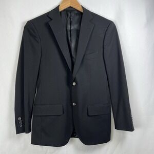 Proper Cloth Men Bespoke Marzotto Wool Black Business Blazer Coat 40 Work‎ Wear